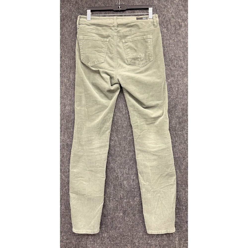 Kut From The Kloth Womens Diana Skinny Fab Ab Corduroy Pants Size 2 Green EUC - Picture 2 of 9